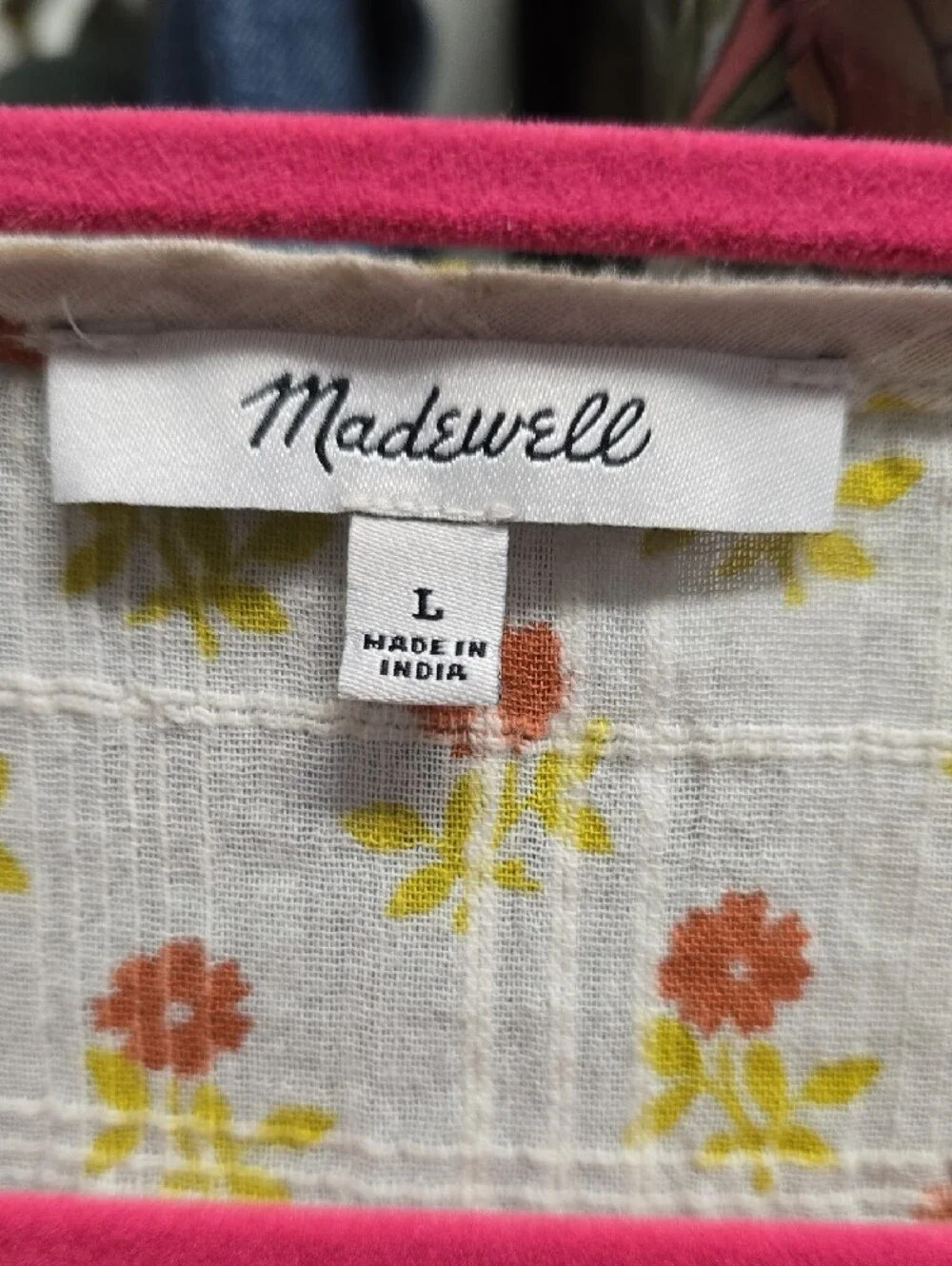 Madewell Floral Print Button Down Top